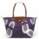 Longchamp Footprint Stampa Bags Purple