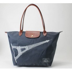 Torby na wieżę Eiffla Longchamp Graphite Niebieski