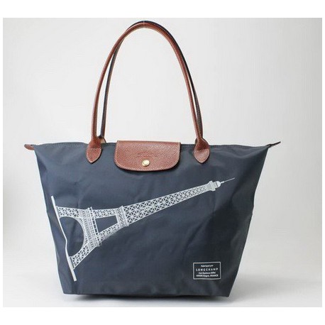 Torby na wieżę Eiffla Longchamp Graphite Niebieski