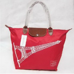 Torby na torby Wieża Eiffla Longchamp Light Czerwony