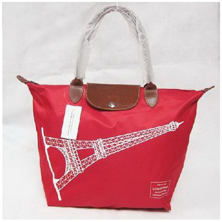 Torby na torby Wieża Eiffla Longchamp Light Czerwony