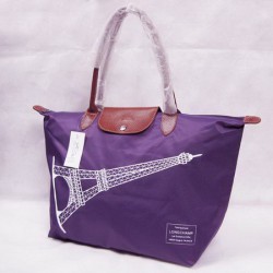 Torby na wieżę Eiffla Longchamp Fioletowy