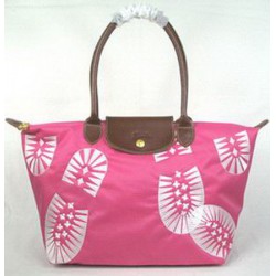 Longchamp Footprint Stampa Rose Geldbörse Rot