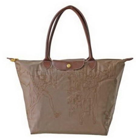 Longchamp vyšívané tašky káva