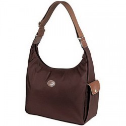 Longchamp Le Pliage Hobo Torby Czekoladowe