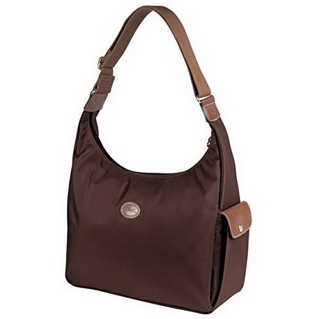 Longchamp Le Pliage Hobo Torby Czekoladowe