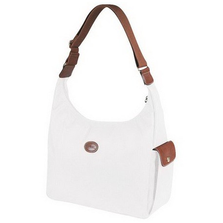Longchamp Le Pliage Hobo Torby Biały