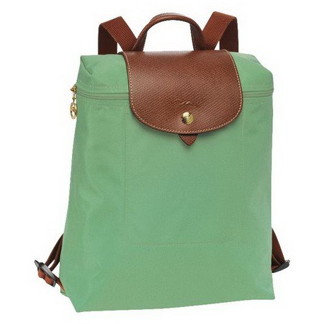 Plecak zapinany na zamek Longchamp Le Pliage Palm Zielony