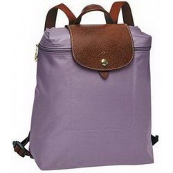 Plecak zapinany na zamek Longchamp Le Pliage Mauve