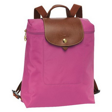 Plecak zapinany na zamek Longchamp Le Pliage Fuchsia