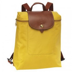 Longchamp Le Pliage Zippered Backpack Yellow