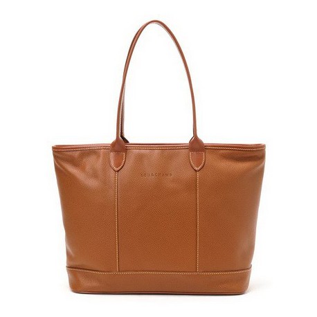 Skórzane torby na ramię Longchamp Cognac