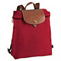 Plecak zapinany na zamek Longchamp Le Pliage Czerwony