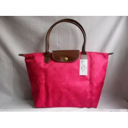 Żakardowe torby Longchamp Fuchsia