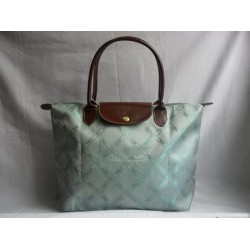 Longchamp Jacquard Handtaschen Aqua Blau