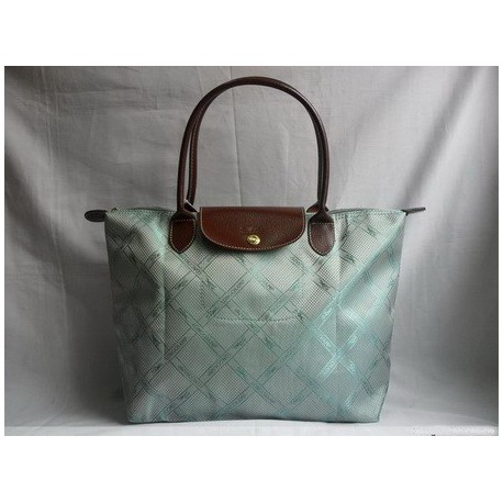 Longchamp Żakardowe torebki Aqua Niebieski