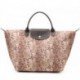 Big Longchamp Reptiligne Toile Collection Worek na wzór węża