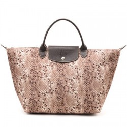 Big Longchamp Reptiligne Toile Collection Worek na wzór węża