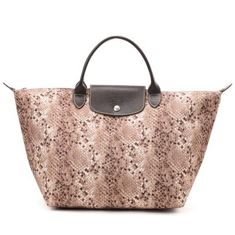 Big Longchamp Reptiligne Toile Collection Worek na wzór węża