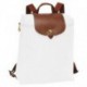 Longchamp Le Pliage Batoh na zip s bílým zipem
