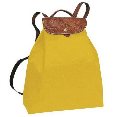 Plecak Longchamp Le Pliage Żółty